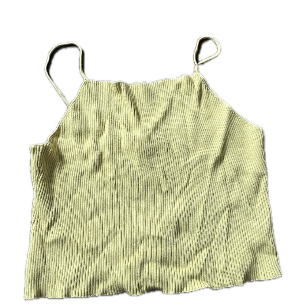 yellow h&m thin strap tank top